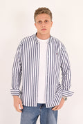 Charcoal Striped Tommy Regular Fit Shirt