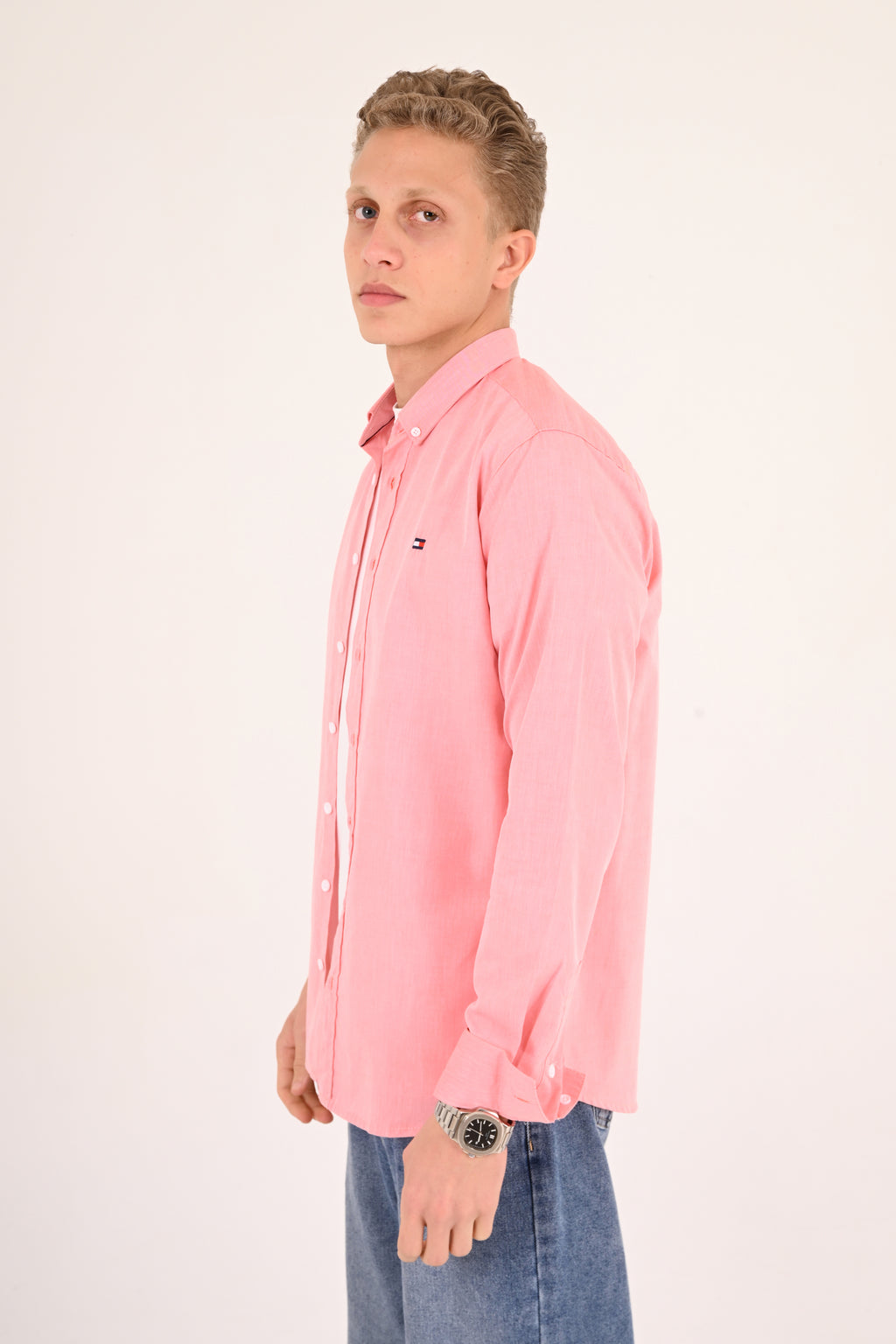 Blush Pink Tommy Twill Regular Fit Shirt
