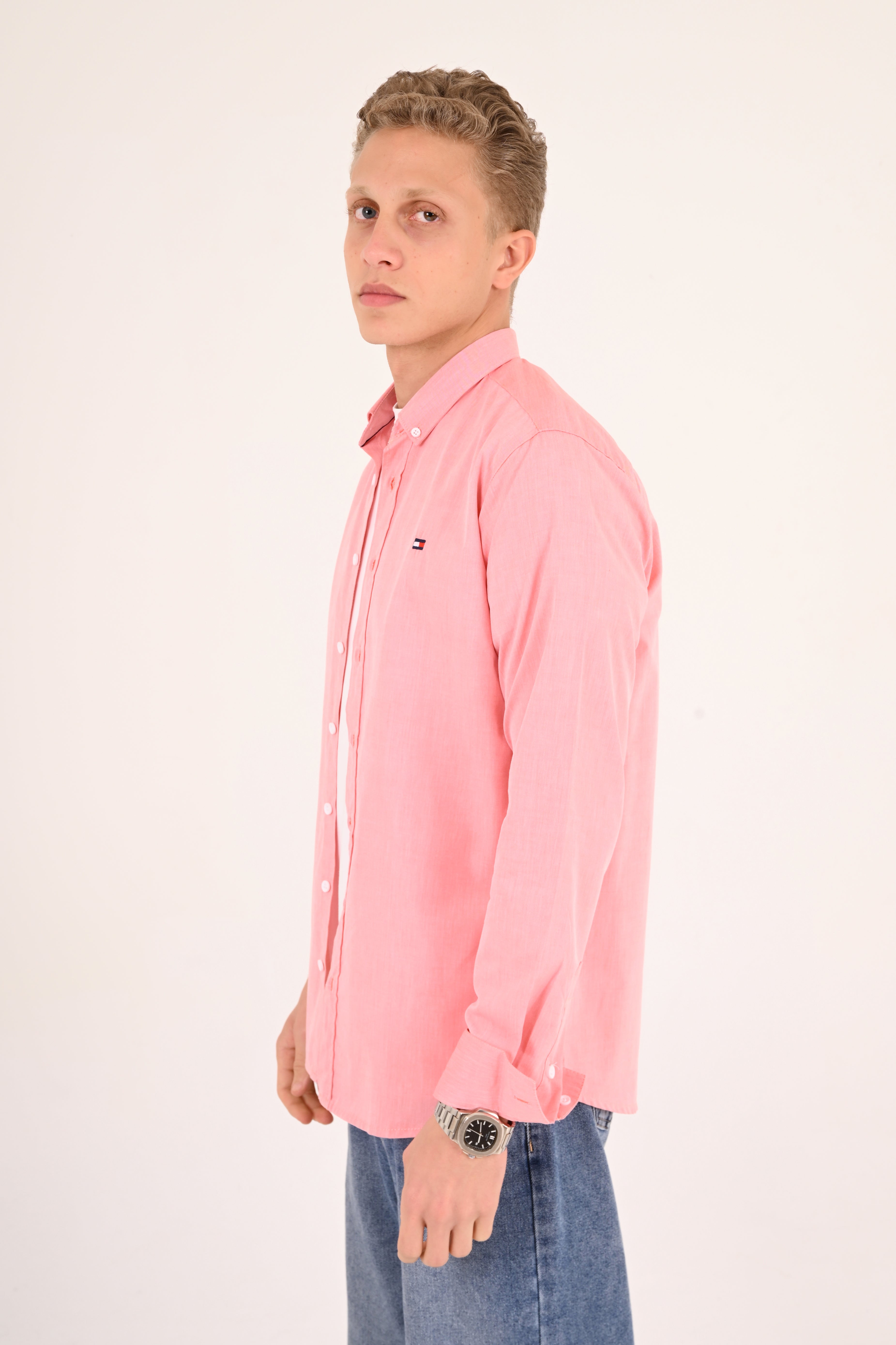 Blush Pink Tommy Twill Regular Fit Shirt