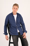 Blue Windowpane Regular Fit Check Shirt
