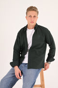Dark Green Regular Fit Oxford Shirt
