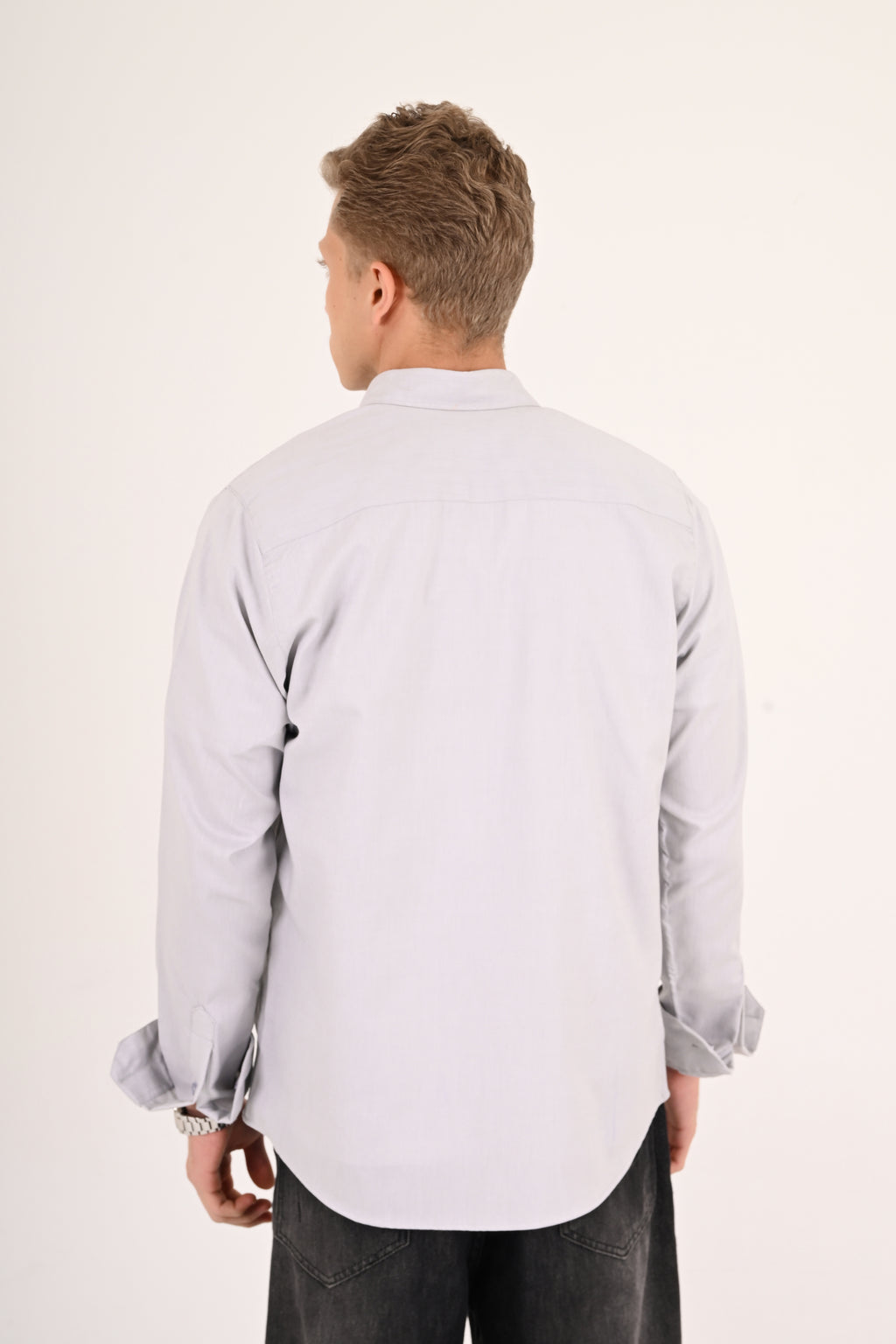 Cloud Grey Regular Fit Oxford Shirt