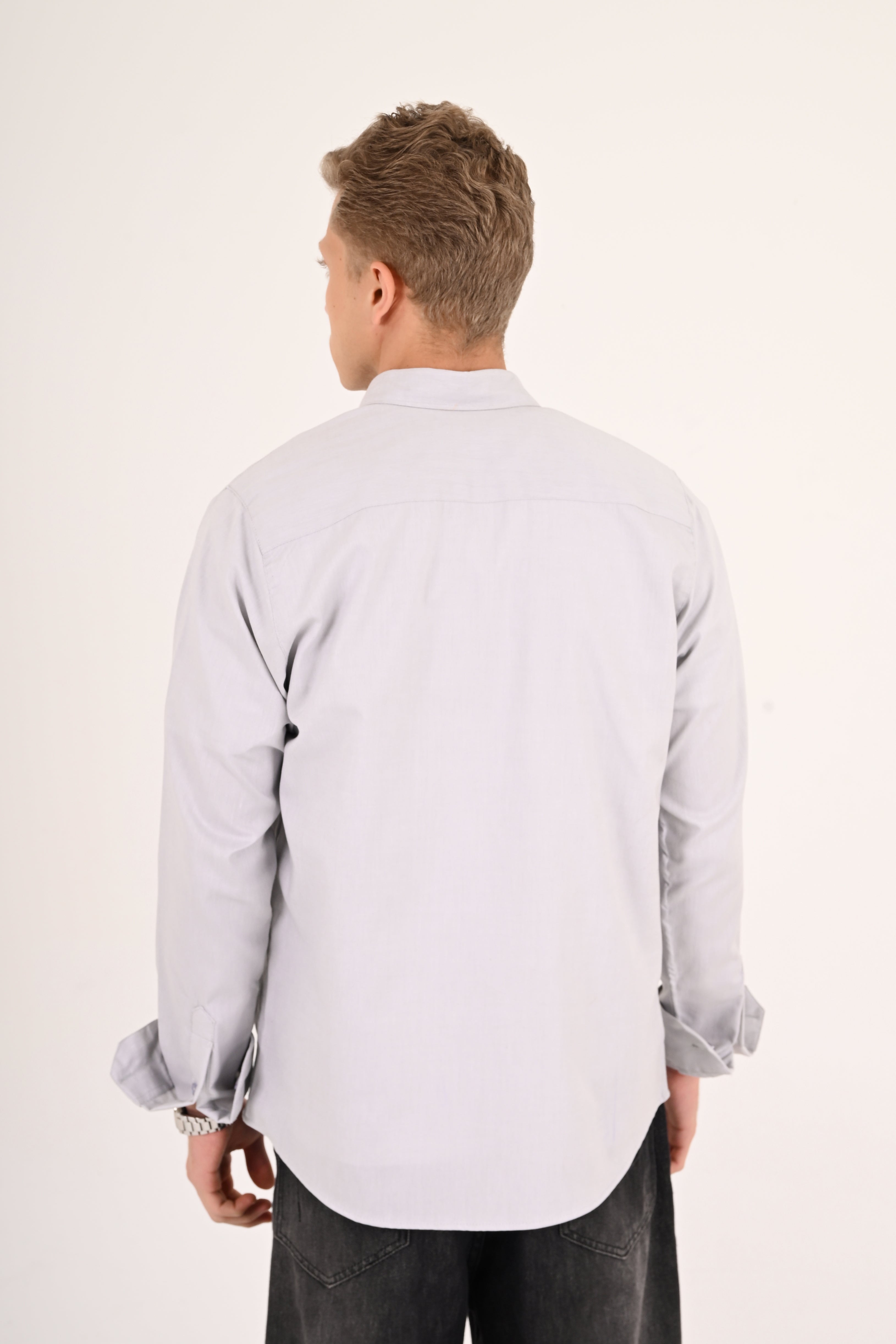 Cloud Grey Regular Fit Oxford Shirt