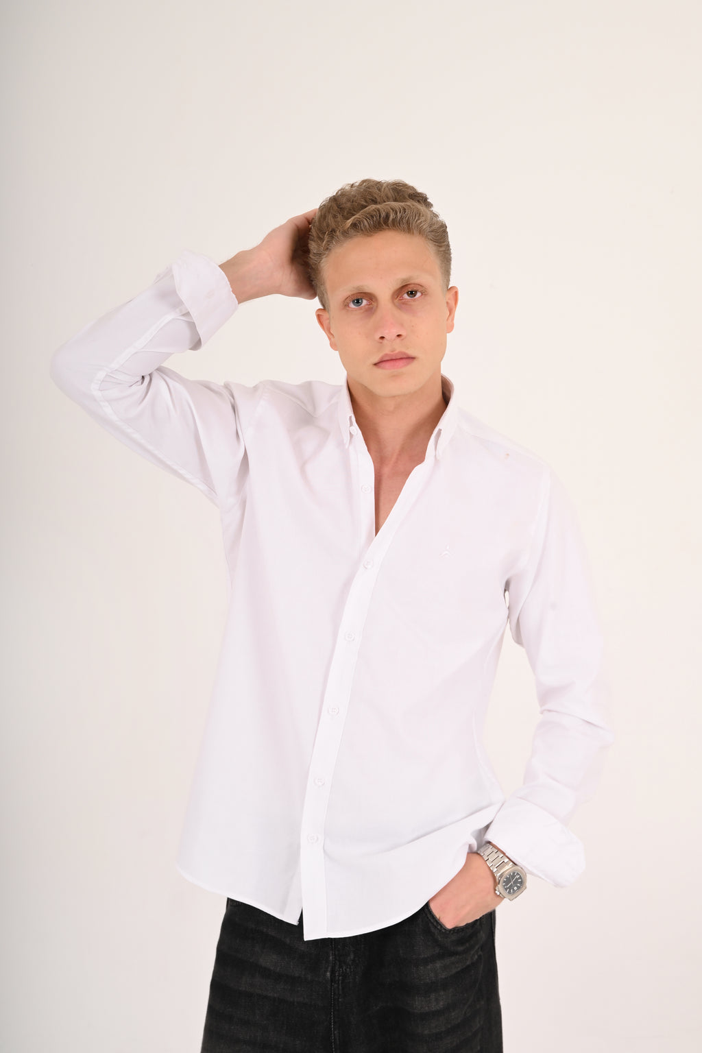 White Regular Fit Oxford Shirt