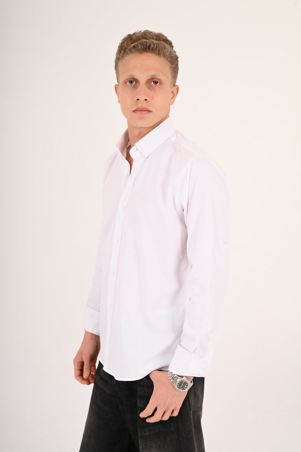 White Regular Fit Oxford Shirt