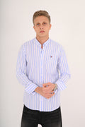 Sky Blue Striped Tommy Regular Fit Shirt