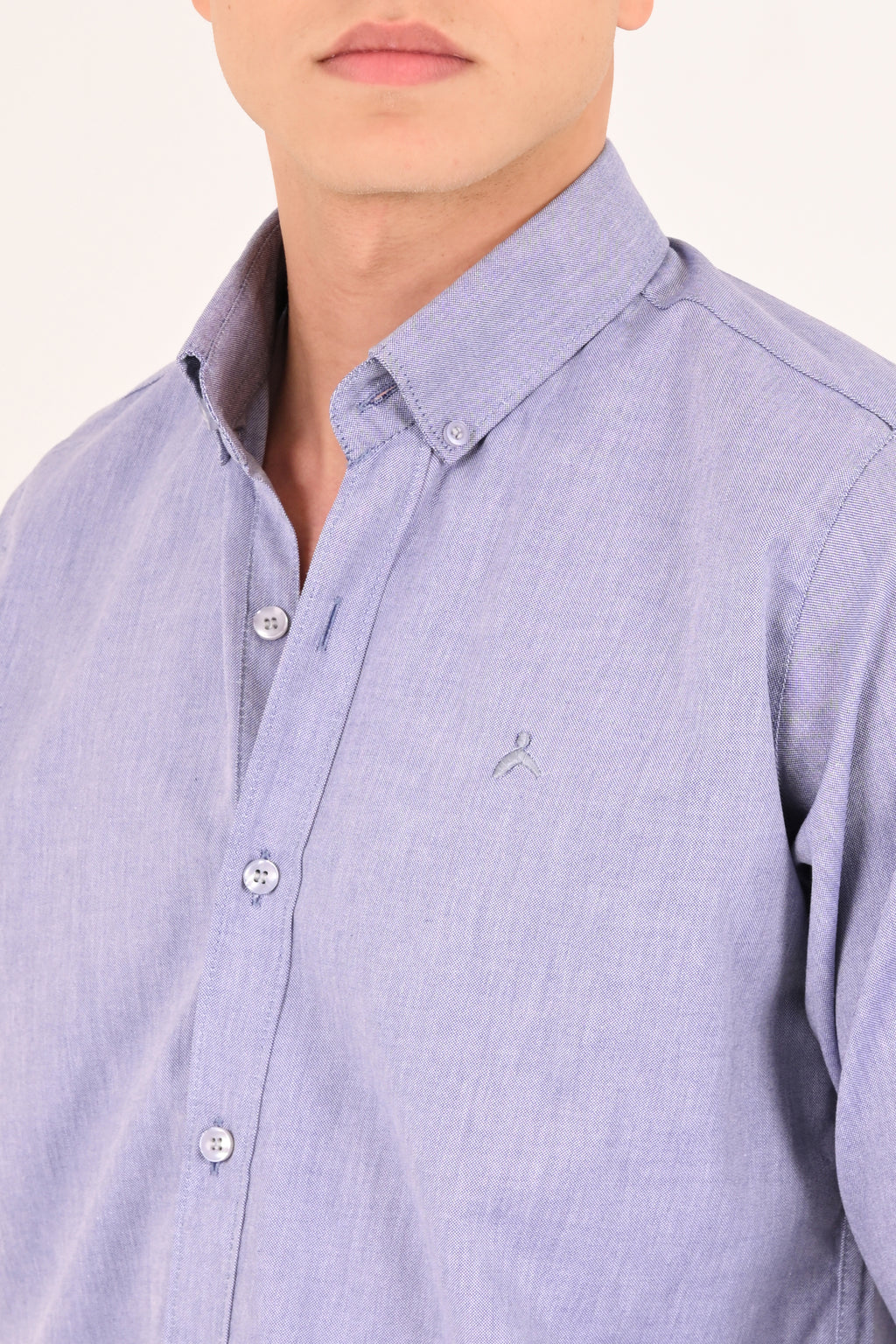 Sky Blue Regular Fit Oxford Shirt