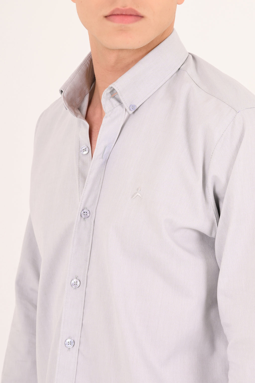 Cloud Grey Regular Fit Oxford Shirt
