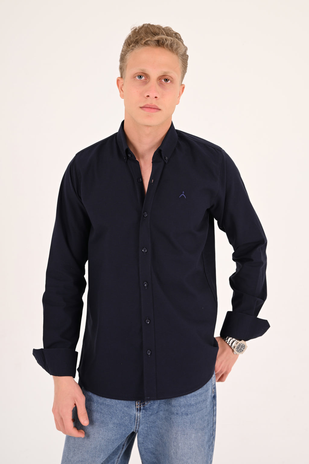 Navy Regular Fit Oxford Shirt