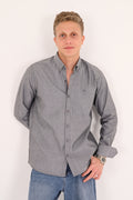 Grey Regular Fit Oxford Shirt