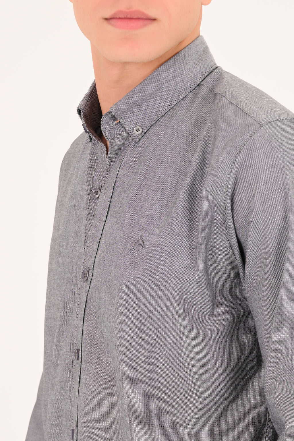 Grey Regular Fit Oxford Shirt