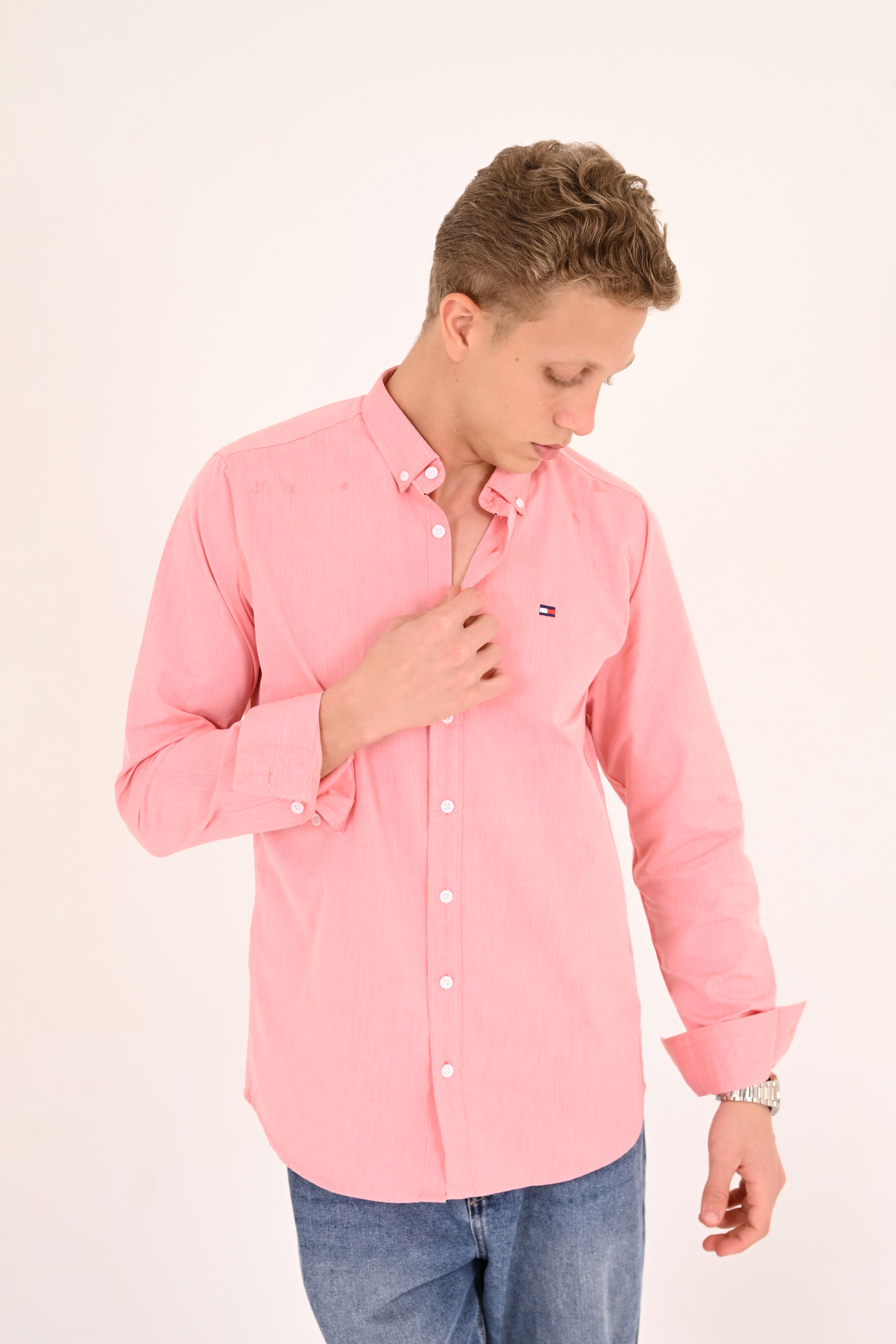 Blush Pink Tommy Twill Regular Fit Shirt