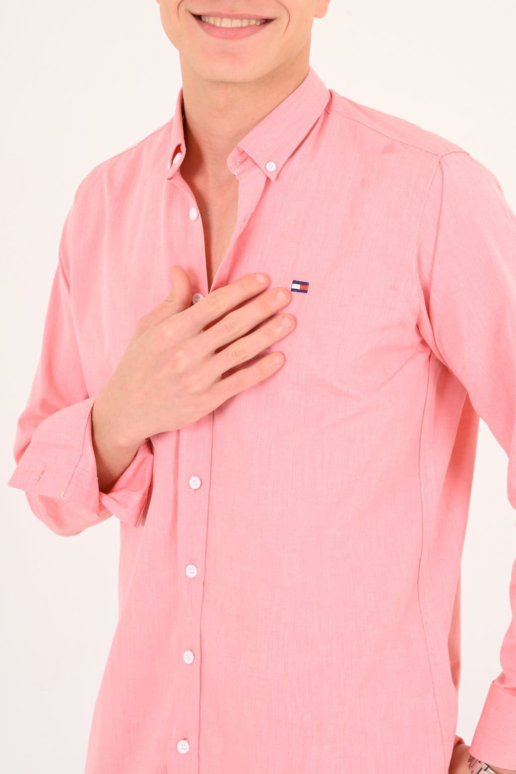 Blush Pink Tommy Twill Regular Fit Shirt