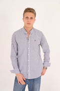 Midnight Navy Striped Tommy Regular Fit Shirt