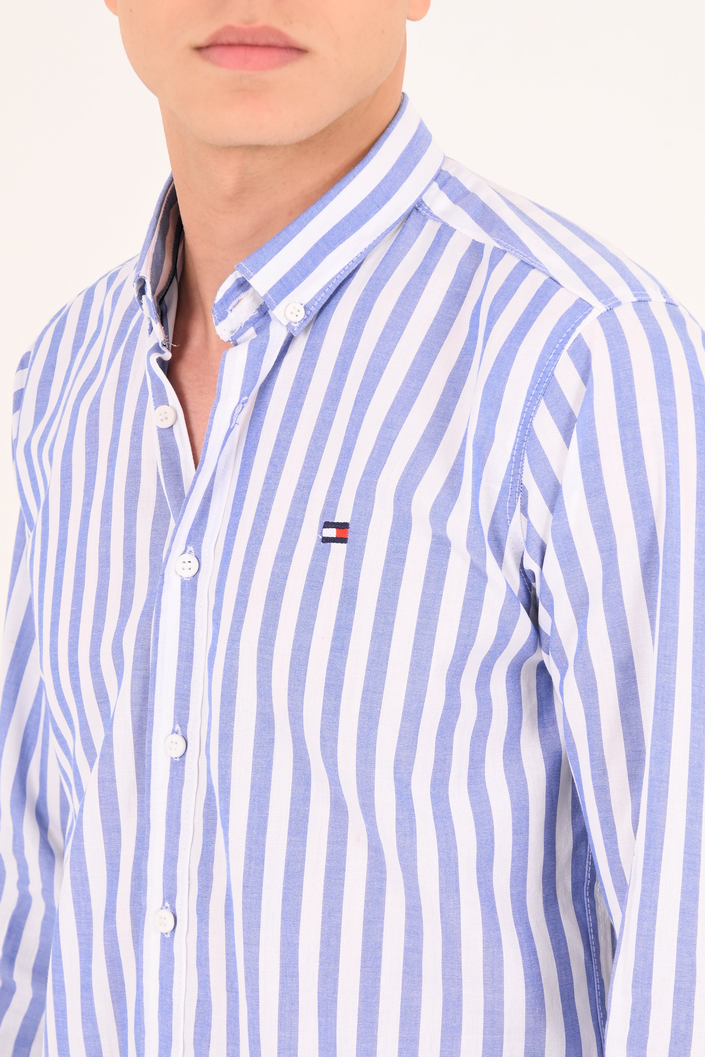 Classic Blue Striped Tommy Regular Fit Shirt