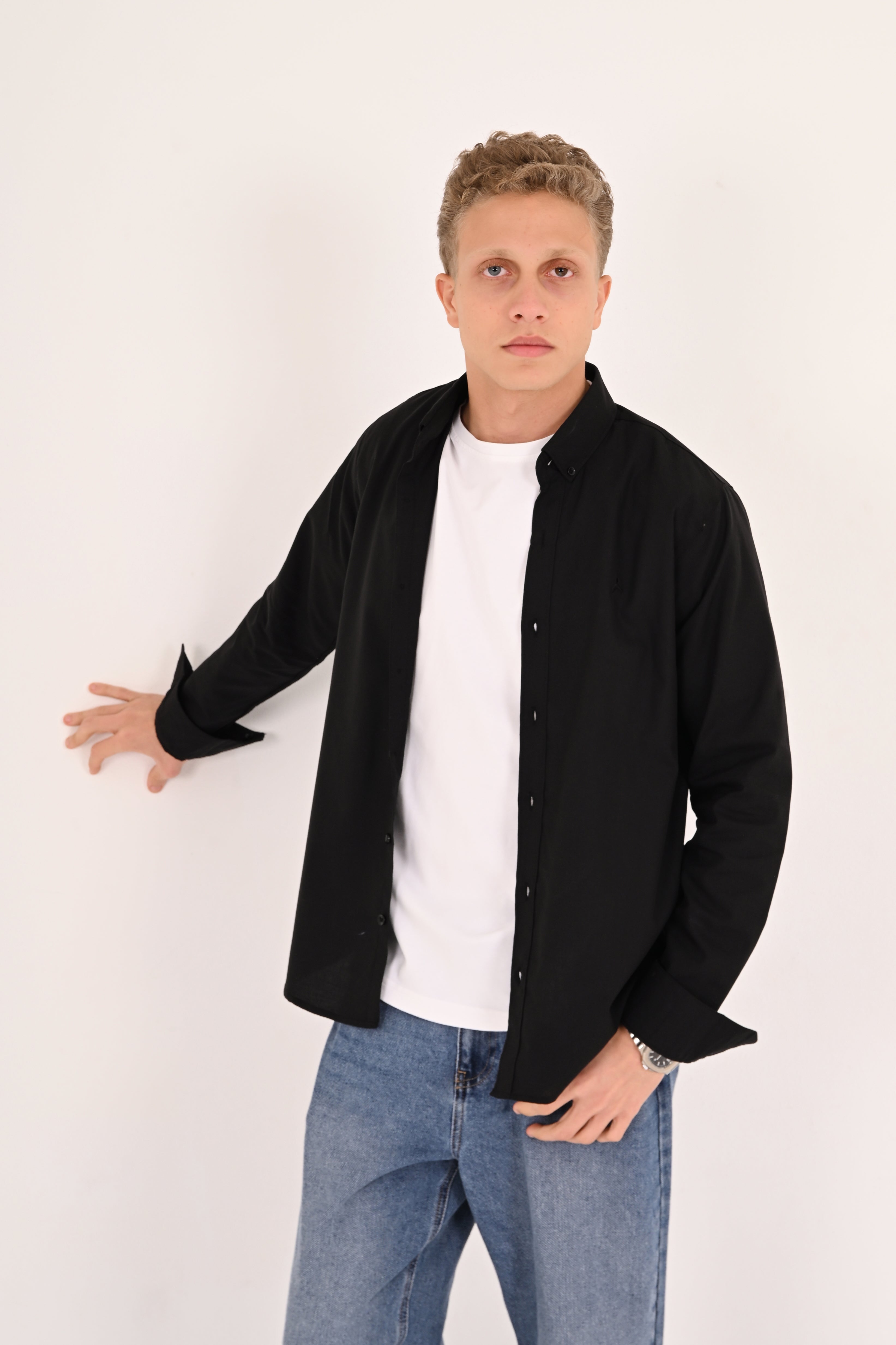 Midnight Black Regular Fit Oxford Shirt