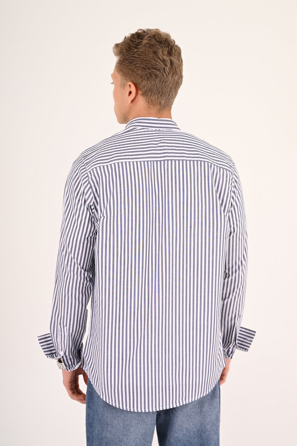 Midnight Navy Striped Tommy Regular Fit Shirt