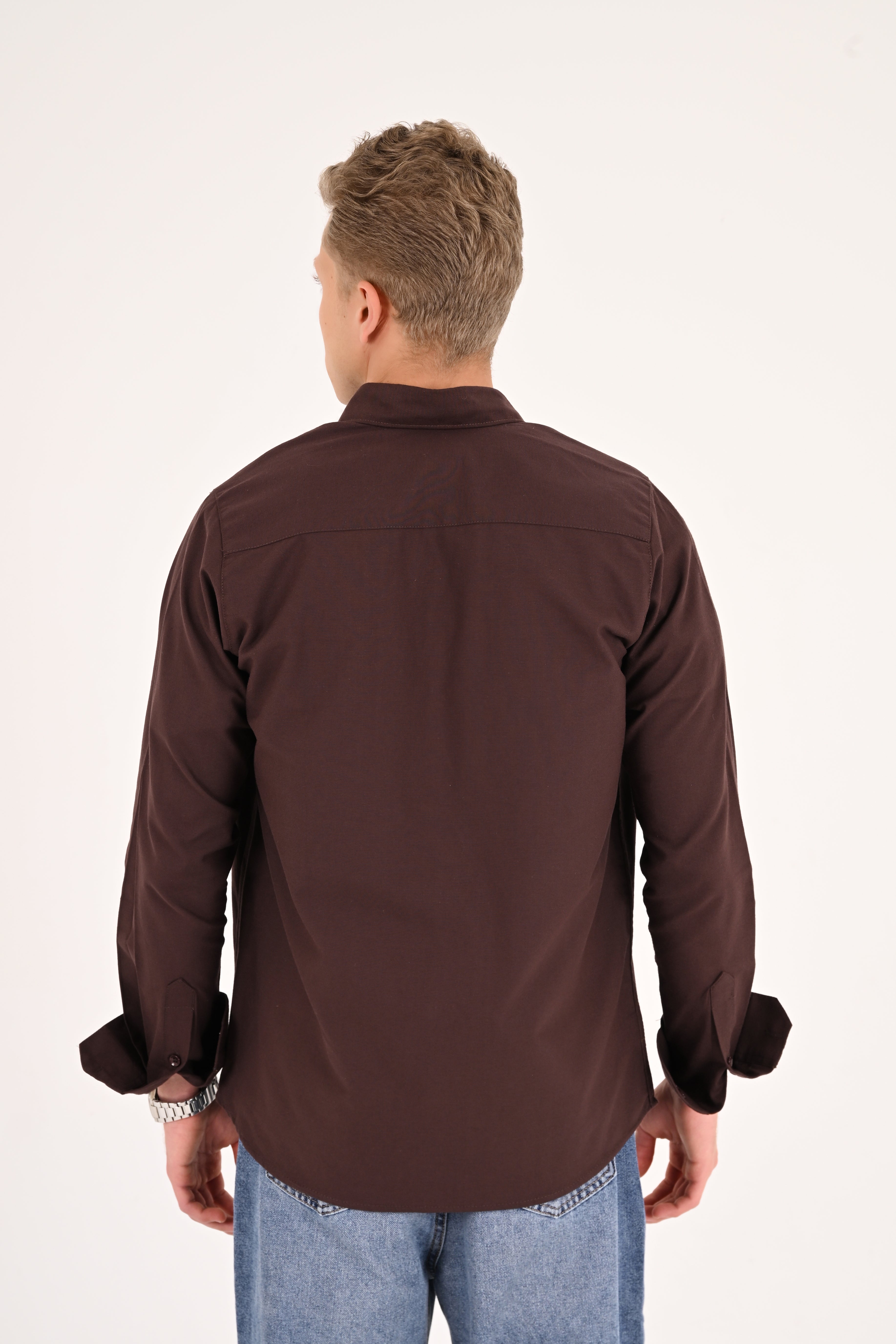 Chocolate Brown Regular Fit Oxford Shirt
